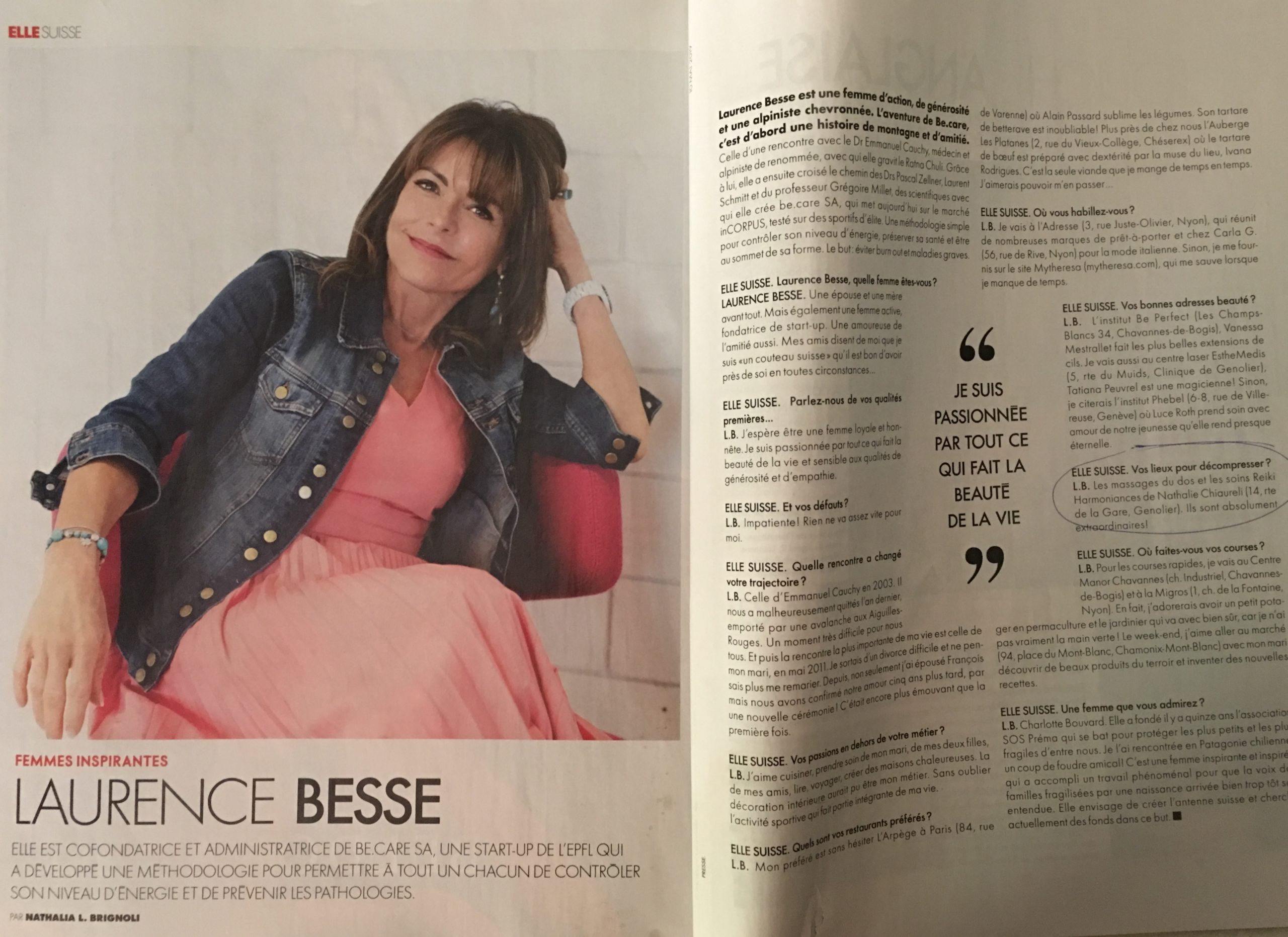 Interview ELLE Suisse